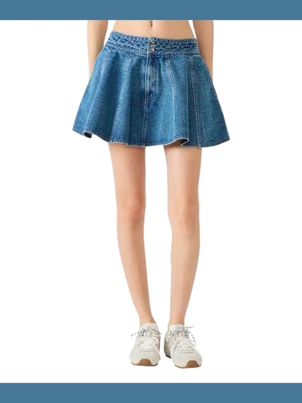 Steve MaddenLilliany Flared Denim Mini Skirt